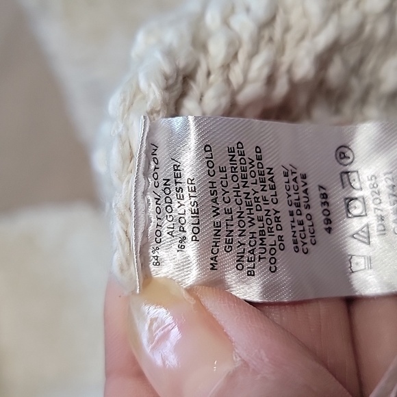 LOFT Outlet Size S Oatmeal Color Boucle, Knobby Open Cardigan, Gently Used Cond - Picture 10 of 10